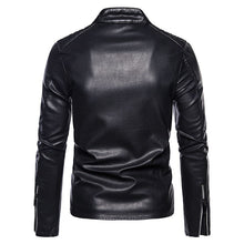 Load image into Gallery viewer, Men Motorcycle Biker Leather Jacket Fashion Slim Fit