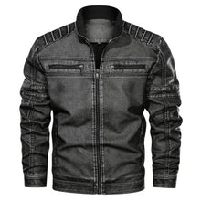 Load image into Gallery viewer, Pop Brand Motorcycle Biker Leather Jacket Men High quality Classic