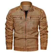 Load image into Gallery viewer, Pop Brand Motorcycle Biker Leather Jacket Men High quality Classic