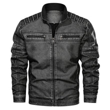 Load image into Gallery viewer, Pop Brand Motorcycle Biker Leather Jacket Men High quality Classic