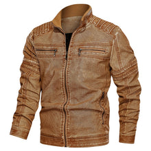 Load image into Gallery viewer, Pop Brand Motorcycle Biker Leather Jacket Men High quality Classic