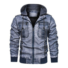 Load image into Gallery viewer, Pop Classic Leather Jacket Men 3D Motorcycle Leather Jacket Casual