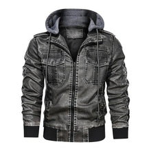 Load image into Gallery viewer, Pop Classic Leather Jacket Men 3D Motorcycle Leather Jacket Casual