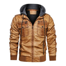 Load image into Gallery viewer, Pop Classic Leather Jacket Men 3D Motorcycle Leather Jacket Casual