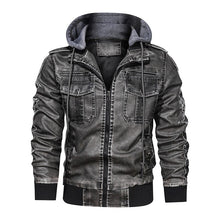 Load image into Gallery viewer, Pop Classic Leather Jacket Men 3D Motorcycle Leather Jacket Casual