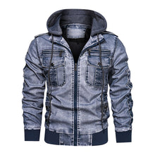 Load image into Gallery viewer, Pop Classic Leather Jacket Men 3D Motorcycle Leather Jacket Casual
