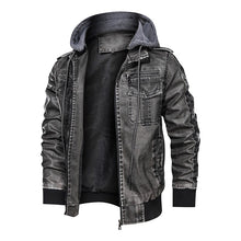Load image into Gallery viewer, Pop Classic Leather Jacket Men 3D Motorcycle Leather Jacket Casual