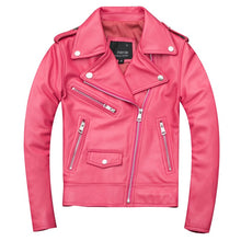 Load image into Gallery viewer, Pop Fashion Women Genuine Leather Jacket Sheepskin