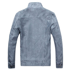 Load image into Gallery viewer, Jacket Men Autumn Winter Fleece Faux Leather