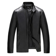 Load image into Gallery viewer, Pop Leather Jacket Men Spring Autumn Stand Collar PU Coats Casual
