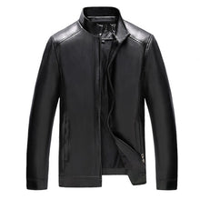 Load image into Gallery viewer, Pop Leather Jacket Men Spring Autumn Stand Collar PU Coats Casual