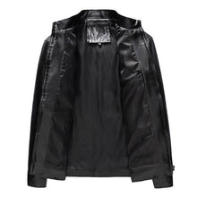 Load image into Gallery viewer, Pop Leather Jacket Men Spring Autumn Stand Collar PU Coats Casual