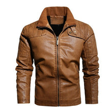 Load image into Gallery viewer, Pop Men's Leather Jacket Fashion Suede