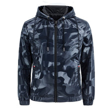 Load image into Gallery viewer, Hooded PU Leather Jacket Male Camouflage Thin