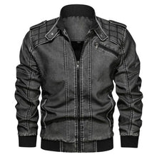 Load image into Gallery viewer, Men Casual Motorcycle Leather Jacket