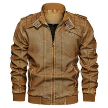 Load image into Gallery viewer, Men Casual Motorcycle Leather Jacket