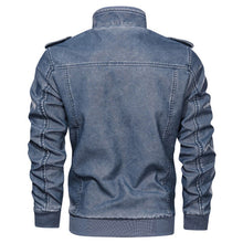 Load image into Gallery viewer, Men Casual Motorcycle Leather Jacket