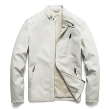 Load image into Gallery viewer, Pop Spring Leather Jacket Men Autumn Bomber Jacket Zipper