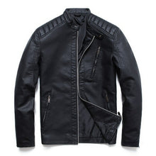 Load image into Gallery viewer, Pop Spring Leather Jacket Men Autumn Bomber Jacket Zipper