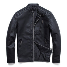 Load image into Gallery viewer, Pop Spring Leather Jacket Men Autumn Bomber Jacket Zipper