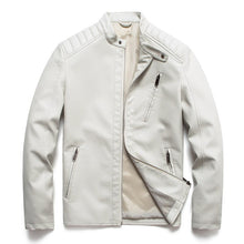 Load image into Gallery viewer, Pop Spring Leather Jacket Men Autumn Bomber Jacket Zipper