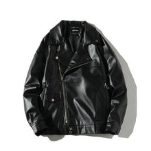 Load image into Gallery viewer, Pop Spring Punk Leather Jacket Men Coats Zipper Loose