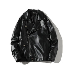 Load image into Gallery viewer, Pop Spring Punk Leather Jacket Men Coats Zipper Loose