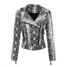 Load image into Gallery viewer, Pop Spring Vogue Women Smooth Motorcycle Faux Leather Jacket