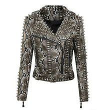 Load image into Gallery viewer, Pop Spring Vogue Women Smooth Motorcycle Faux Leather Jacket