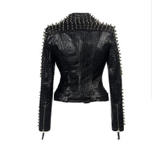 Load image into Gallery viewer, Pop Spring Vogue Women Smooth Motorcycle Faux Leather Jacket
