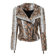 Load image into Gallery viewer, Pop Spring Vogue Women Smooth Motorcycle Faux Leather Jacket