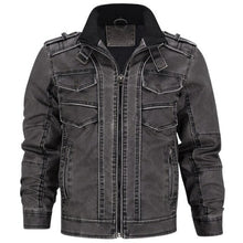 Load image into Gallery viewer, Pop Tactical Leather Jacket Men Fashion Motorcycle Leather Jacket