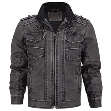 Load image into Gallery viewer, Pop Tactical Leather Jacket Men Fashion Motorcycle Leather Jacket