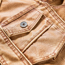 Load image into Gallery viewer, Pop Tactical Leather Jacket Men Fashion Motorcycle Leather Jacket