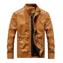 Load image into Gallery viewer, Pop Trend Motorcycle Leather Jackets Men Biker Outwear Black PU Jacket