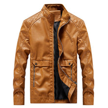 Load image into Gallery viewer, Pop Trend Motorcycle Leather Jackets Men Biker Outwear Black PU Jacket