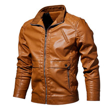Load image into Gallery viewer, Pop Trend Motorcycle Leather Jackets Men Biker Outwear Black PU Jacket
