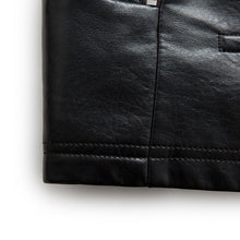 Load image into Gallery viewer, Pop Winter Fur Strip Sewed Toghter Leather Jacket Men Casual Fleece