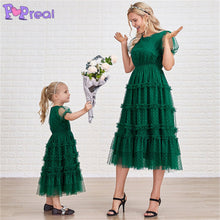 Load image into Gallery viewer, Mom Daughter Dress Fashion Lace Wave Point