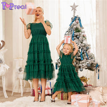 Load image into Gallery viewer, Mom Daughter Dress Fashion Lace Wave Point