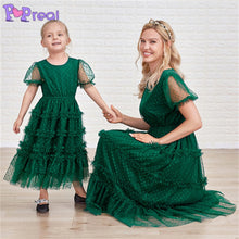 Load image into Gallery viewer, Mom Daughter Dress Fashion Lace Wave Point