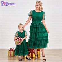 Load image into Gallery viewer, Mom Daughter Dress Fashion Lace Wave Point