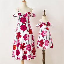 Load image into Gallery viewer, PopReal Parent Child Outfit Fashion Flowers Print Mom And Daughter
