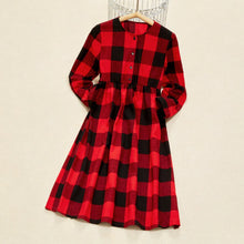 Load image into Gallery viewer, PopReal Parent Child Outfit Fashion Plaid Print V Neck Mom And