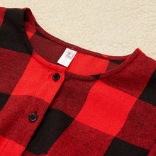 Load image into Gallery viewer, PopReal Parent Child Outfit Fashion Plaid Print V Neck Mom And