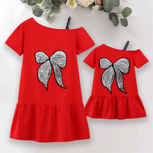 Load image into Gallery viewer, PopReal Parent Child Outfit Mom And Daughter Skirt Fashion Solid Dress