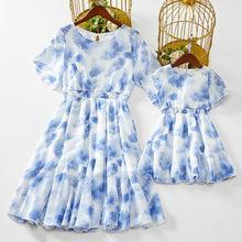 Load image into Gallery viewer, PopReal Parent Child Outfit Mother And Daughter Dress Chiffon Print