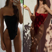 Load image into Gallery viewer, Popular Women's Piece Of Swimsuit Fold Solid