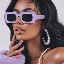 Load image into Gallery viewer, Trend Vintage Rectangle Big Frame Purple Sunglasses