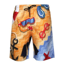 Load image into Gallery viewer, Print Mesh Inner Plus Size Swimwear Men Swim Shorts Swimming Trunks